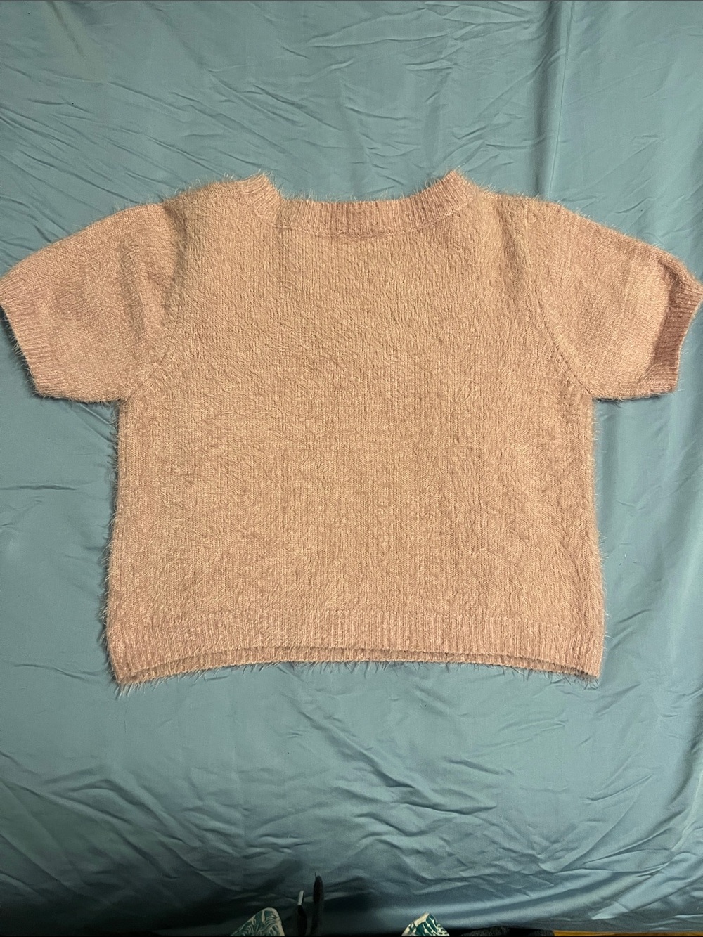 Sugar Thrillz Pink Fuzzy Cropped Sweater - Picture 4 of 8